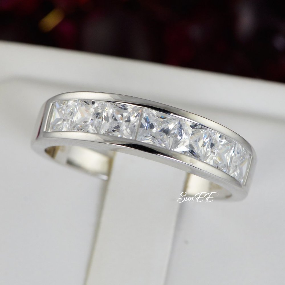 NEW 925 STERLING SILVER MENS WEDDING BAND RING - Picture 5 of 7